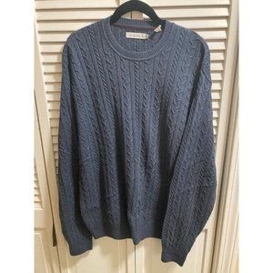 Alex Cannon Blue Men's 100% Cotton Knit Sweater Size M